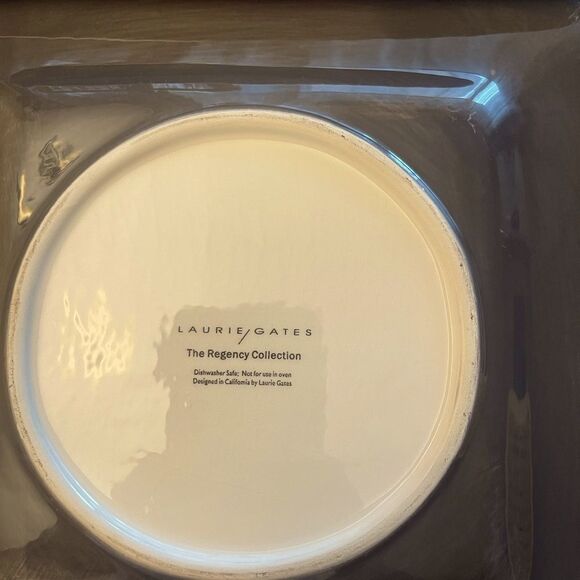 Plates by Laurie Gates Regency Collection Floral design 9 “ Grey Red Set of Two - Picture 5 of 5